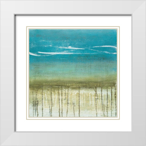 Shoreline Memories II White Modern Wood Framed Art Print with Double Matting by McAlpine, Heather