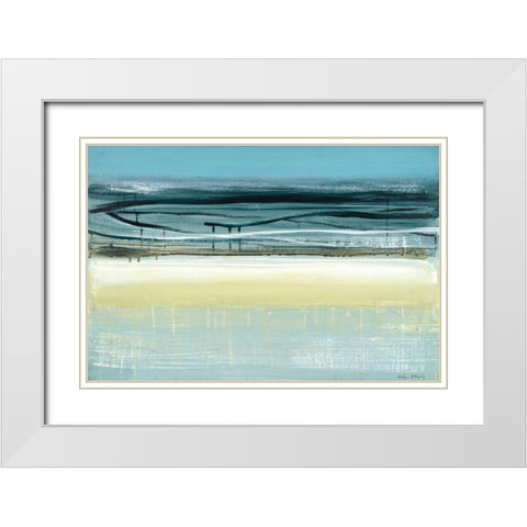 Seascape White Modern Wood Framed Art Print with Double Matting by McAlpine, Heather