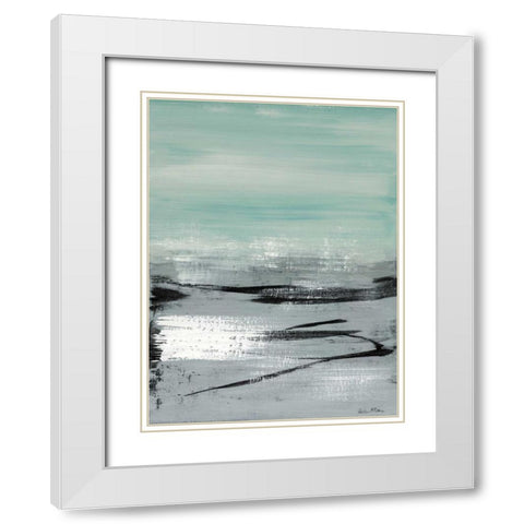 Beach I White Modern Wood Framed Art Print with Double Matting by McAlpine, Heather