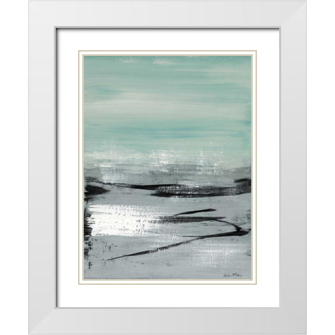 Beach I White Modern Wood Framed Art Print with Double Matting by McAlpine, Heather