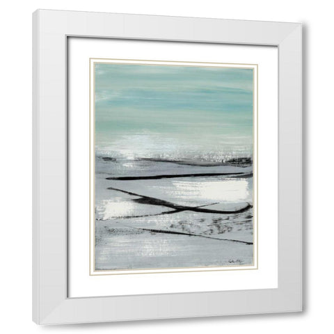 Beach II White Modern Wood Framed Art Print with Double Matting by McAlpine, Heather