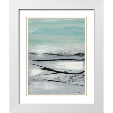 Beach II White Modern Wood Framed Art Print with Double Matting by McAlpine, Heather