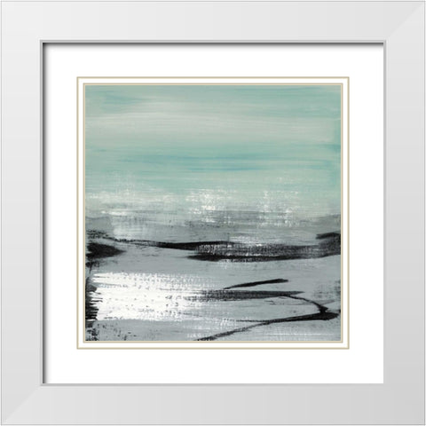 Beach I White Modern Wood Framed Art Print with Double Matting by McAlpine, Heather