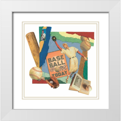 Safe Hit White Modern Wood Framed Art Print with Double Matting by Markell, Melissa