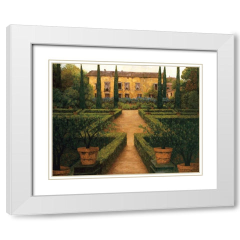 Garden Manor White Modern Wood Framed Art Print with Double Matting by Masdeu, Montserrat