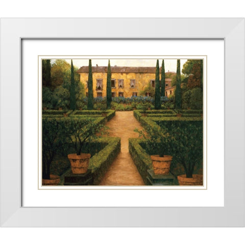 Garden Manor White Modern Wood Framed Art Print with Double Matting by Masdeu, Montserrat