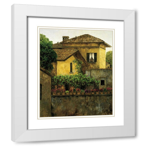 Golden Villa White Modern Wood Framed Art Print with Double Matting by Masdeu, Montserrat