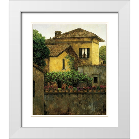 Golden Villa White Modern Wood Framed Art Print with Double Matting by Masdeu, Montserrat