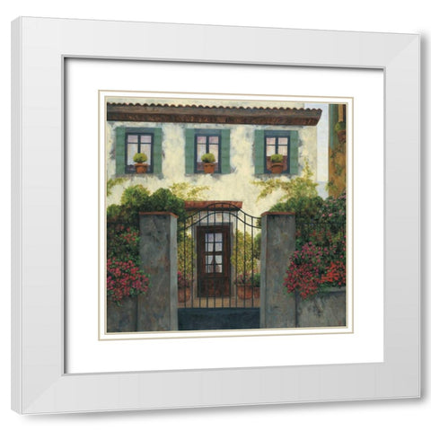 Three Windows White Modern Wood Framed Art Print with Double Matting by Masdeu, Montserrat