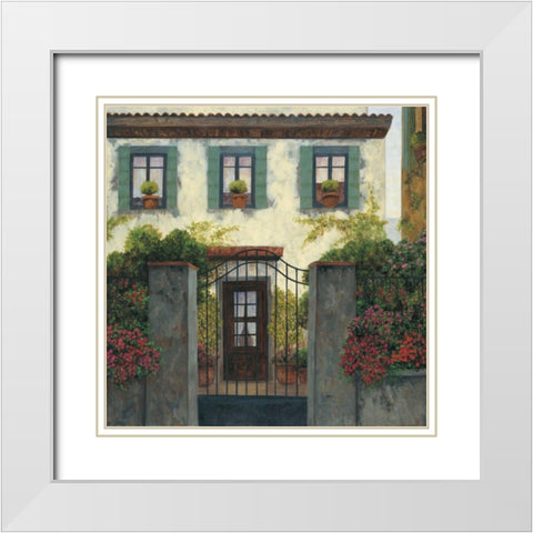 Three Windows White Modern Wood Framed Art Print with Double Matting by Masdeu, Montserrat