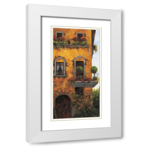 Verona Balcony II White Modern Wood Framed Art Print with Double Matting by Masdeu, Montserrat