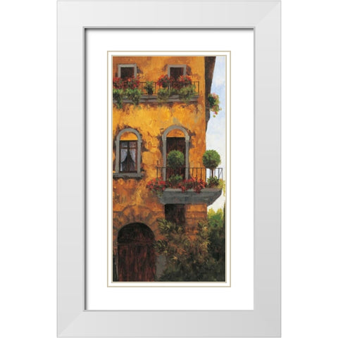 Verona Balcony II White Modern Wood Framed Art Print with Double Matting by Masdeu, Montserrat
