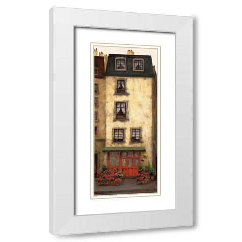Flowers on the Boulevard III White Modern Wood Framed Art Print with Double Matting by Masdeu, Montserrat