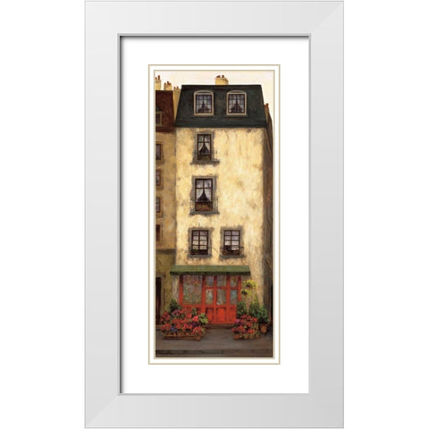 Flowers on the Boulevard III White Modern Wood Framed Art Print with Double Matting by Masdeu, Montserrat