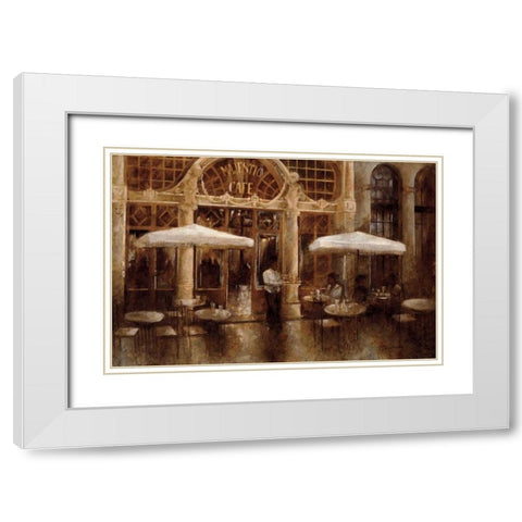 Majestic Cafe White Modern Wood Framed Art Print with Double Matting by Martin, Noemi