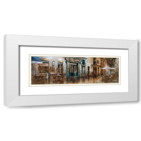 Forn des Teatre White Modern Wood Framed Art Print with Double Matting by Martin, Noemi