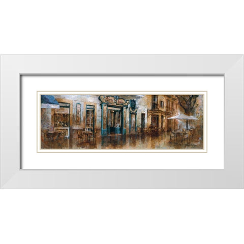 Forn des Teatre White Modern Wood Framed Art Print with Double Matting by Martin, Noemi