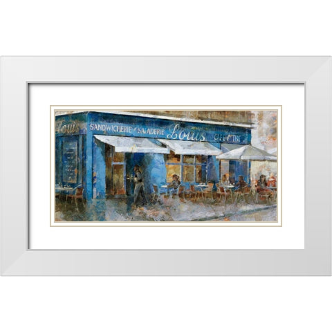 Louis White Modern Wood Framed Art Print with Double Matting by Martin, Noemi