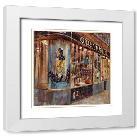 Gourmet Shop White Modern Wood Framed Art Print with Double Matting by Martin, Noemi