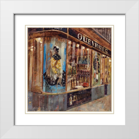 Gourmet Shop White Modern Wood Framed Art Print with Double Matting by Martin, Noemi