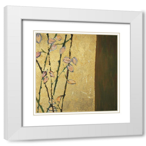 For the Love of Gold II White Modern Wood Framed Art Print with Double Matting by Morley Russell, Natalia