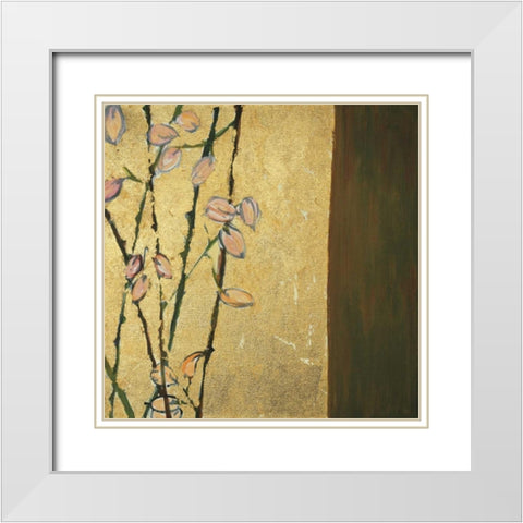 For the Love of Gold II White Modern Wood Framed Art Print with Double Matting by Morley Russell, Natalia