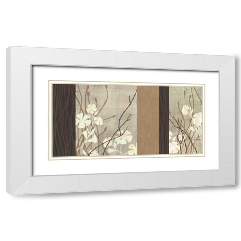 Lace White Modern Wood Framed Art Print with Double Matting by MAJA
