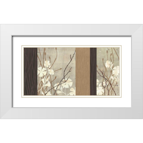 Lace White Modern Wood Framed Art Print with Double Matting by MAJA