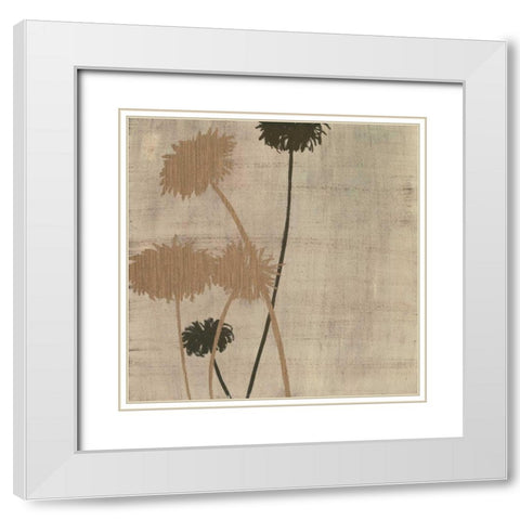 Linen I White Modern Wood Framed Art Print with Double Matting by MAJA