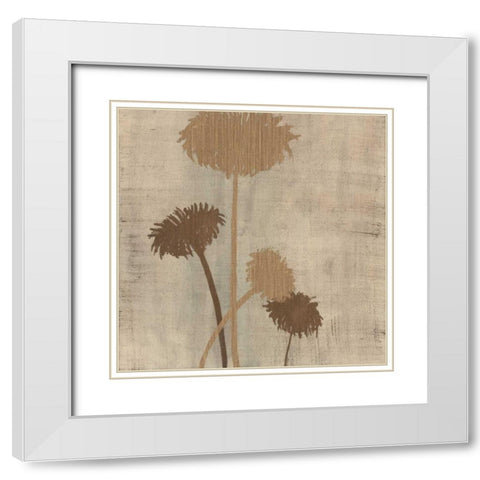 Linen II White Modern Wood Framed Art Print with Double Matting by MAJA