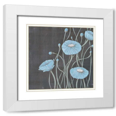 Springing Blossoms I White Modern Wood Framed Art Print with Double Matting by MAJA