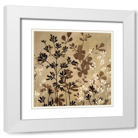 Espresso White Modern Wood Framed Art Print with Double Matting by MAJA