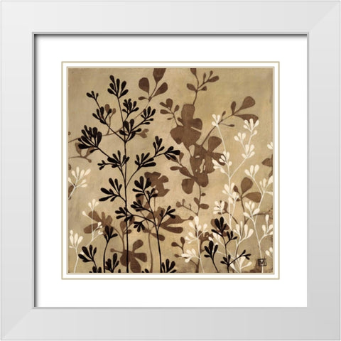 Espresso White Modern Wood Framed Art Print with Double Matting by MAJA