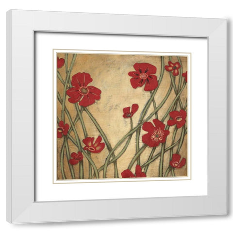Morning Poem I White Modern Wood Framed Art Print with Double Matting by MAJA
