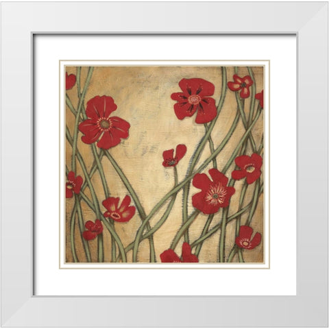 Morning Poem I White Modern Wood Framed Art Print with Double Matting by MAJA