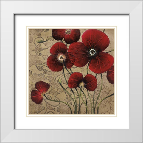 Velvet Dance I White Modern Wood Framed Art Print with Double Matting by MAJA