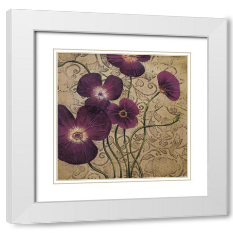 Velvet Dance II White Modern Wood Framed Art Print with Double Matting by MAJA