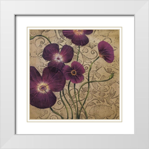 Velvet Dance II White Modern Wood Framed Art Print with Double Matting by MAJA