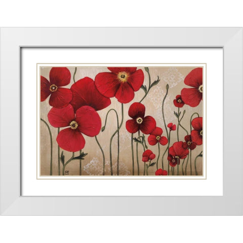 Demioselles Prise White Modern Wood Framed Art Print with Double Matting by MAJA
