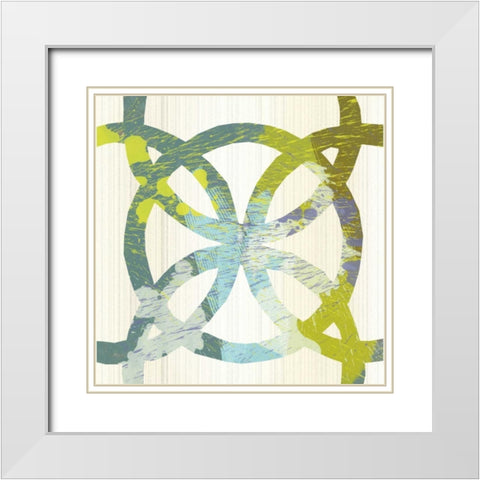 Ornamental II White Modern Wood Framed Art Print with Double Matting by MAJA
