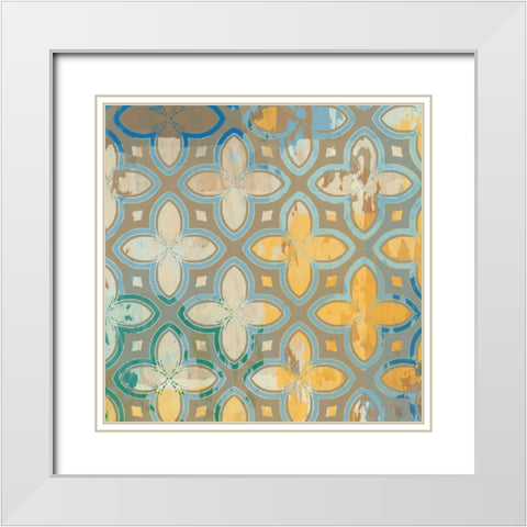 Spice Road I White Modern Wood Framed Art Print with Double Matting by MAJA