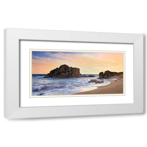 Warm Light White Modern Wood Framed Art Print with Double Matting by Mora, Sergi
