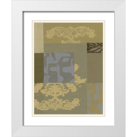 Green Lantern I White Modern Wood Framed Art Print with Double Matting by Nocito, James