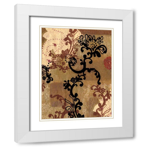 Autumn Solstice I White Modern Wood Framed Art Print with Double Matting by Nocito, James