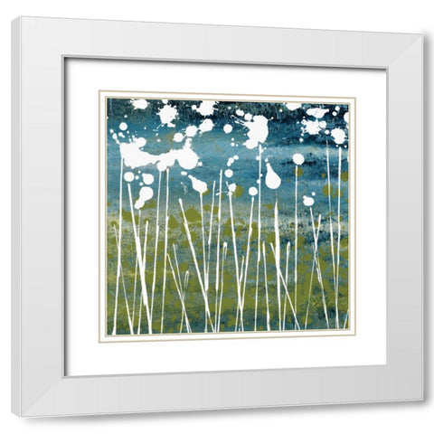 Midnight Blue White Modern Wood Framed Art Print with Double Matting by Nichtberger, Liz