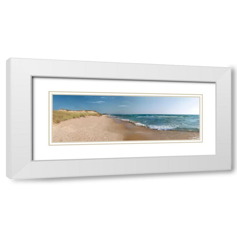 The Sand and the Sea White Modern Wood Framed Art Print with Double Matting by Nagler, Monte