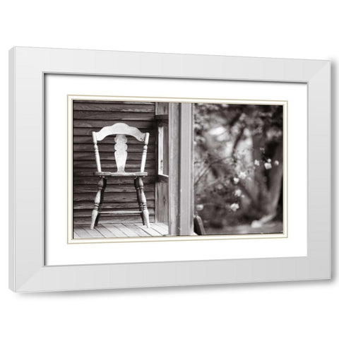 Americana White Modern Wood Framed Art Print with Double Matting by OMara, James