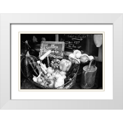 Provence White Modern Wood Framed Art Print with Double Matting by OMara, James