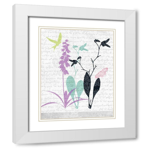 Poems II White Modern Wood Framed Art Print with Double Matting by OKRE