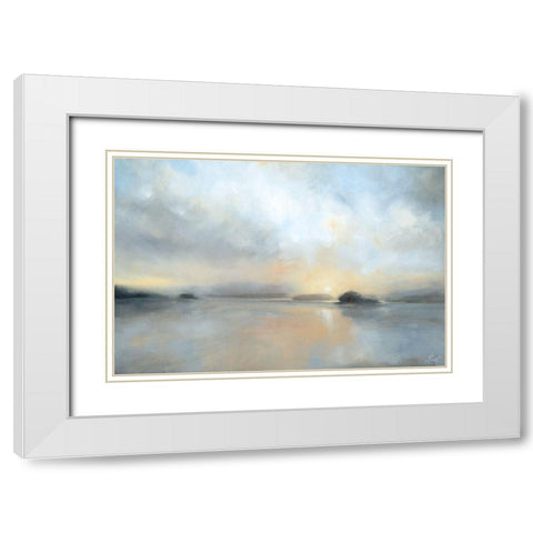 December Mist White Modern Wood Framed Art Print with Double Matting by Parent, Joanne